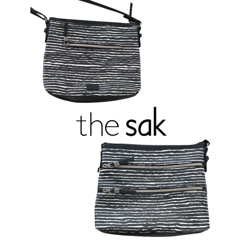 The Sak Hasley Moonlight Ripple Zebra Print Crossbody Bag